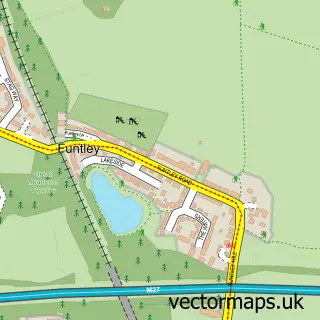 Street map sample of Funtley, Hampshire