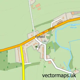 Street map sample of Fyfield, Wiltshire