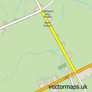 Street map sample of Gabhsann bho Thuath, Western Isles