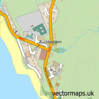 Street map sample of Gairloch, Ross and Cromarty