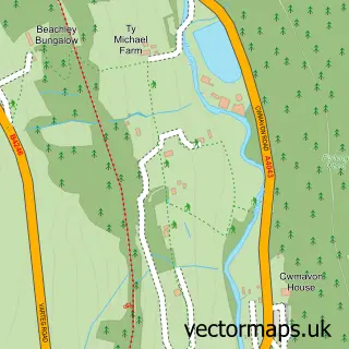 Street map sample of Gallowsgreen, Gwent