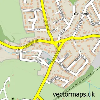 Street map sample of Galmpton, Devon