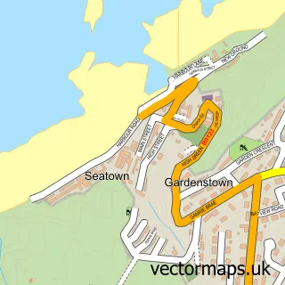 Street map sample of Gardenstown, Banffshire