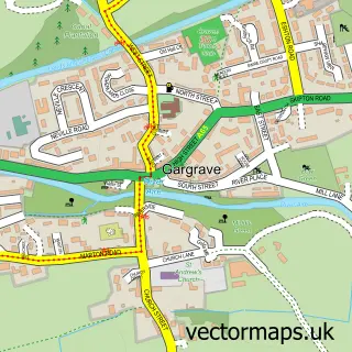 Street map sample of Gargrave, North Yorkshire