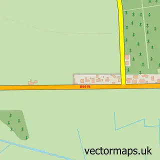 Street map sample of Garlogie, Aberdeenshire