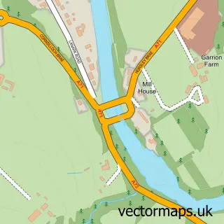 Street map sample of Garrion Bridge, Lanarkshire
