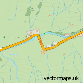 Street map sample of Garsdale, Cumbria