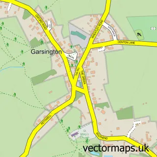 Street map sample of Garsington, Oxfordshire