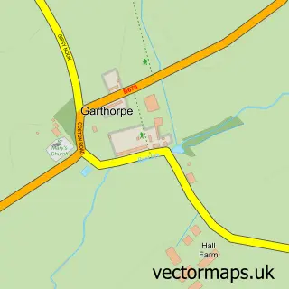 Street map sample of Garthorpe, Leicestershire