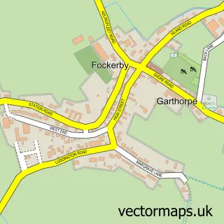 Street map sample of Garthorpe, Lincolnshire