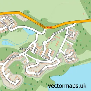 Street map sample of Gartloch, City of Glasgow
