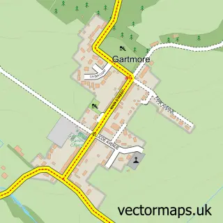 Street map sample of Gartmore, Stirling and Falkirk