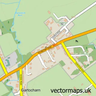 Street map sample of Gartocharn, Dunbartonshire