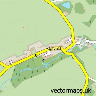 Street map sample of Garvald, East Lothian