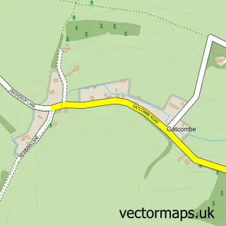 Street map sample of Gatcombe, Isle of Wight