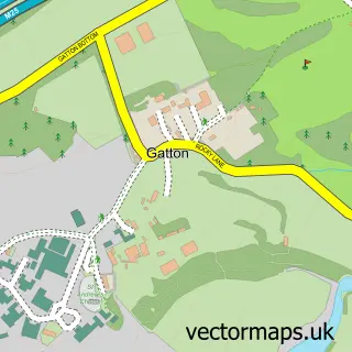 Street map sample of Gatton, Surrey