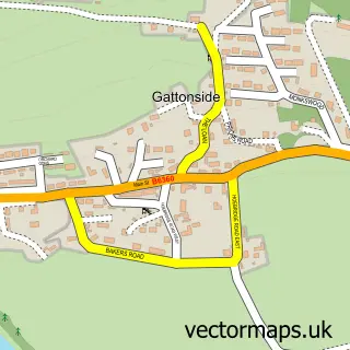 Street map sample of Gattonside, Roxburgh, Ettrick and Lauderdale