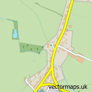Street map sample of Gaunts Common, Dorset