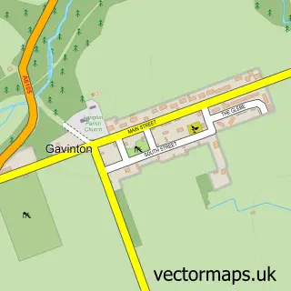 Street map sample of Gavinton, Berwickshire