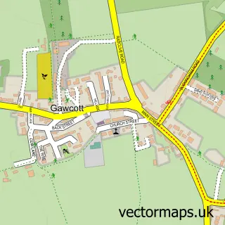 Street map sample of Gawcott, Buckinghamshire