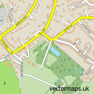 Street map sample of Gayton, Merseyside