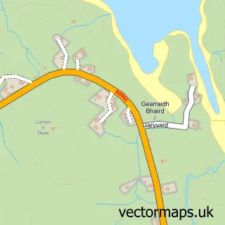 Street map sample of Gearraidh Bhaird, Western Isles