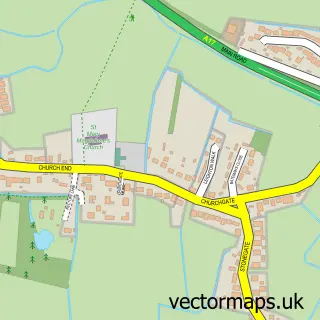 Street map sample of Gedney, Lincolnshire