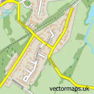 Street map sample of Geeston, Rutland