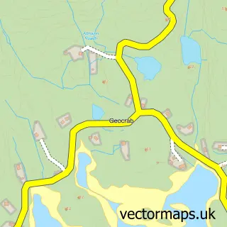 Street map sample of Geocrab, Western Isles