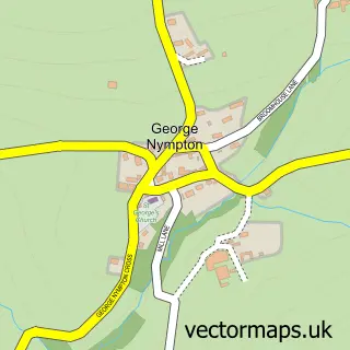 Street map sample of George Nympton, Devon