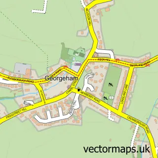 Street map sample of Georgeham, Devon