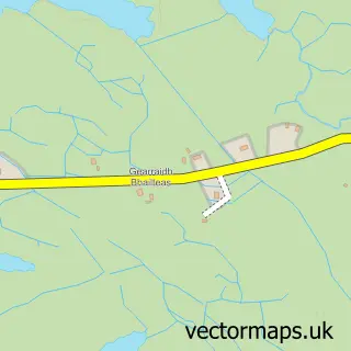 Street map sample of Geàrraidh Bhailteas, Western Isles