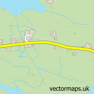 Street map sample of Geàrraidh na Mònadh, Western Isles
