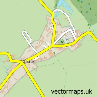 Street map sample of Gilcrux, Cumbria