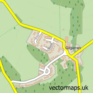 Street map sample of Gilgarran, Cumbria