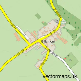 Street map sample of Gillamoor, North Yorkshire