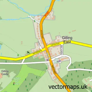 Street map sample of Gilling, North Yorkshire