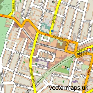 Street map sample of Gillingham, Kent