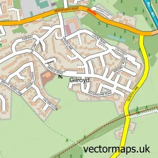 Street map sample of Gilroyd, South Yorkshire