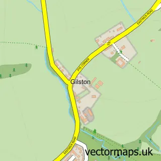 Street map sample of Gilston, Hertfordshire