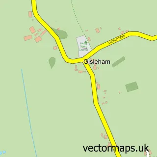 Street map sample of Gisleham, Suffolk