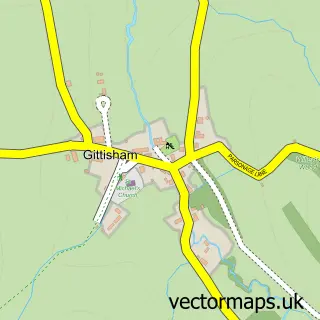 Street map sample of Gittisham, Devon