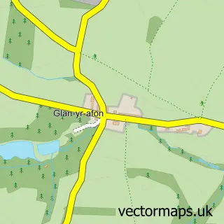 Street map sample of Glan-yr-afon, Clwyd