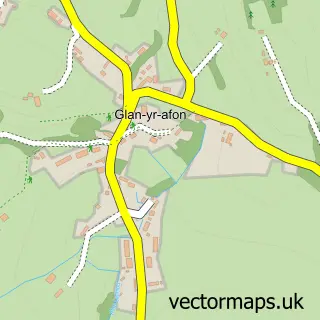 Street map sample of Glan-yr-afon, Gwynedd