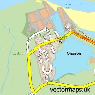 Street map sample of Glasson Dock, Lancashire