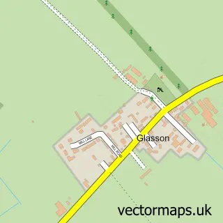 Street map sample of Glasson, Cumbria