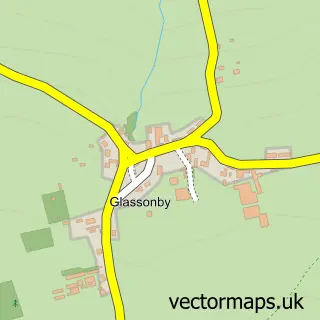 Street map sample of Glassonby, Cumbria
