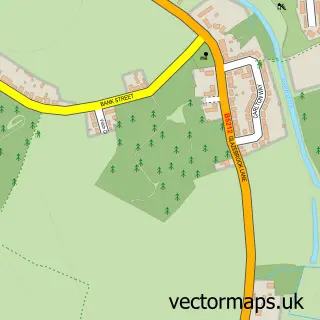 Street map sample of Glazebrook, Cheshire
