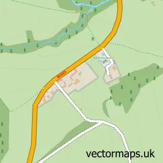 Street map sample of Glazeley, Shropshire
