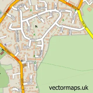 Street map sample of Glemsford, Suffolk
